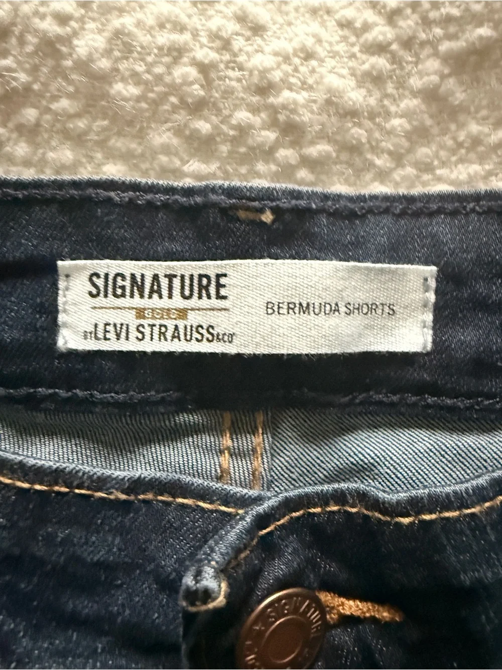 Levi's Navy Blue Denim Bermuda Shorts